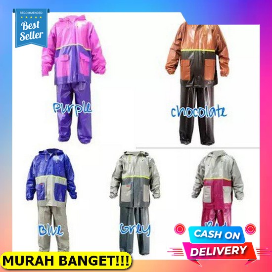 Jas Hujan Pria Ponco Lengan Polkadot Super Funtastic Dot Elmondo 723 G6C3 Termurah Bisa Cod Cewek An