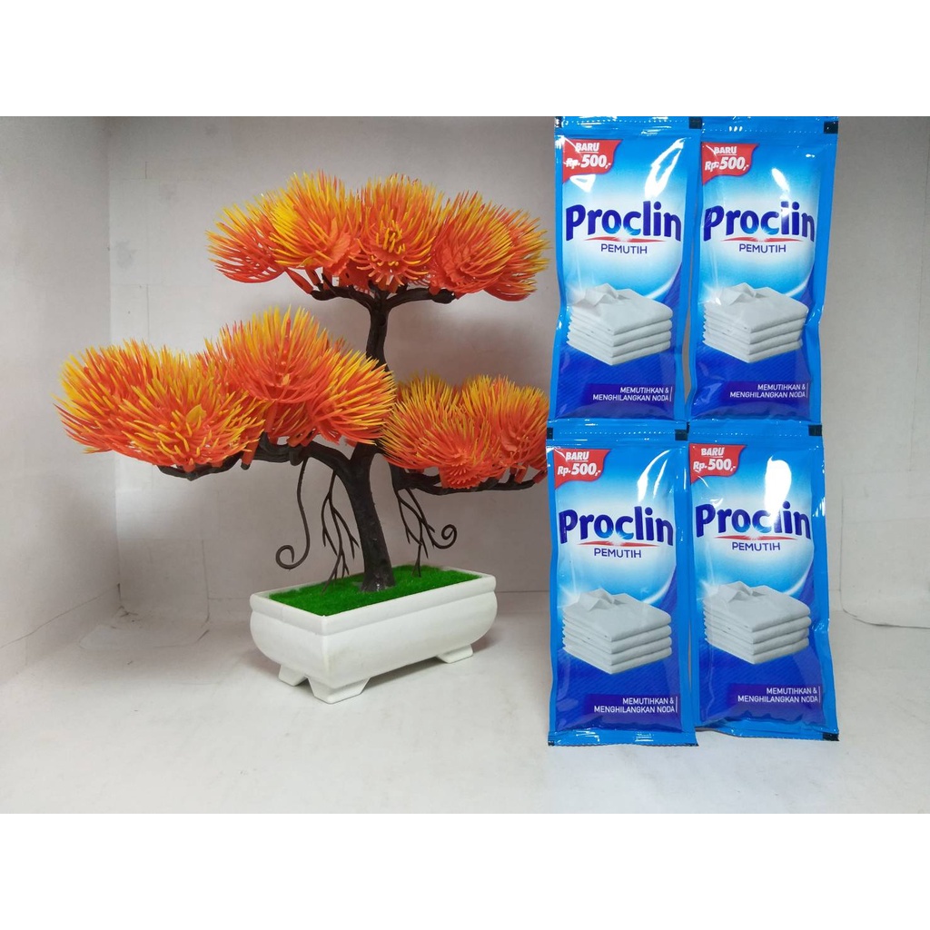 Proclin Pemutih Baju Sachet 25ml Memutihkan Menghilangkan Noda Kemasan 1 Renceng Isi 12 Sachet