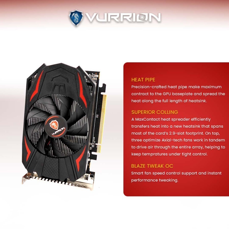 VGA CARD - VURRION R7 350 2GB GDDR5
