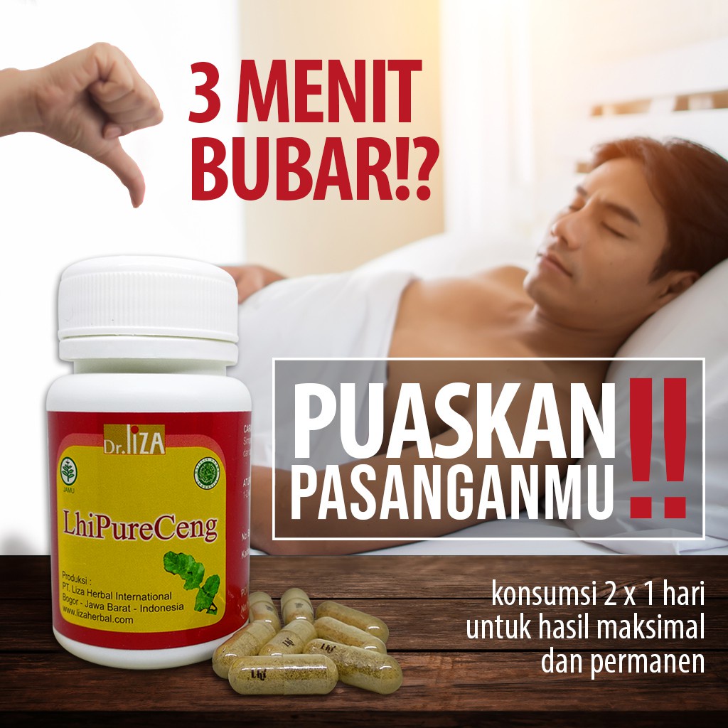 obat kuat pria tahan lebih lama original 100% LHIPURECENG HERBAL-BESAR & PANJANG-PERMANEN-BPOM