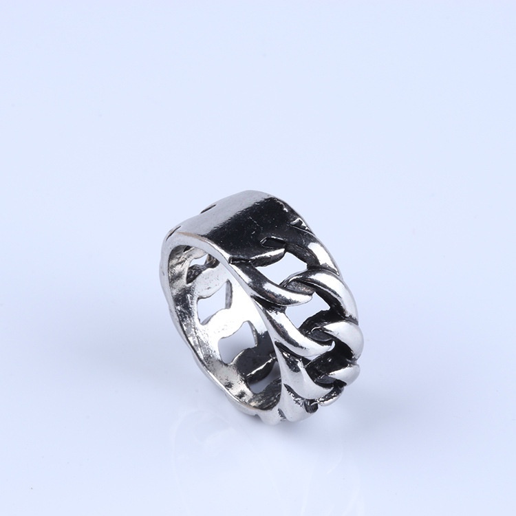 Cincin Lapis silver Model twist Gaya vintage Korea Untuk Wanita