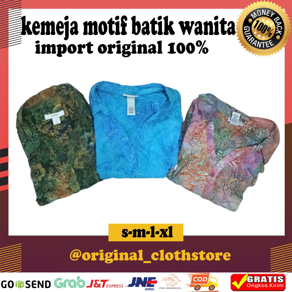 REJECT KEMEJA BATIK WANITA GRADE C ORIGINAL/ATASAN WANITA