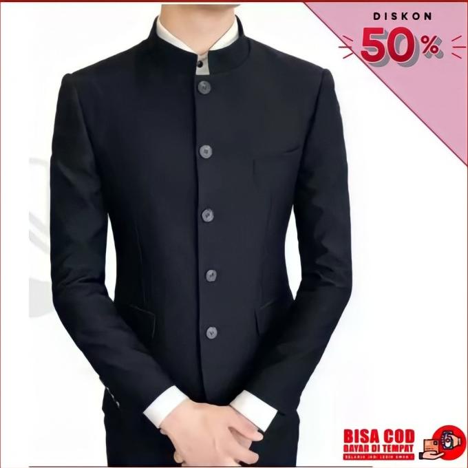 Jasko Polos Motif Saku Tutup Jas Koko Jasko Premium Jas Mandarin Jas