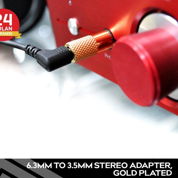 LINDY Audio Jack 6.3mm Male to 3.5mm Female Gold Plated Stereo