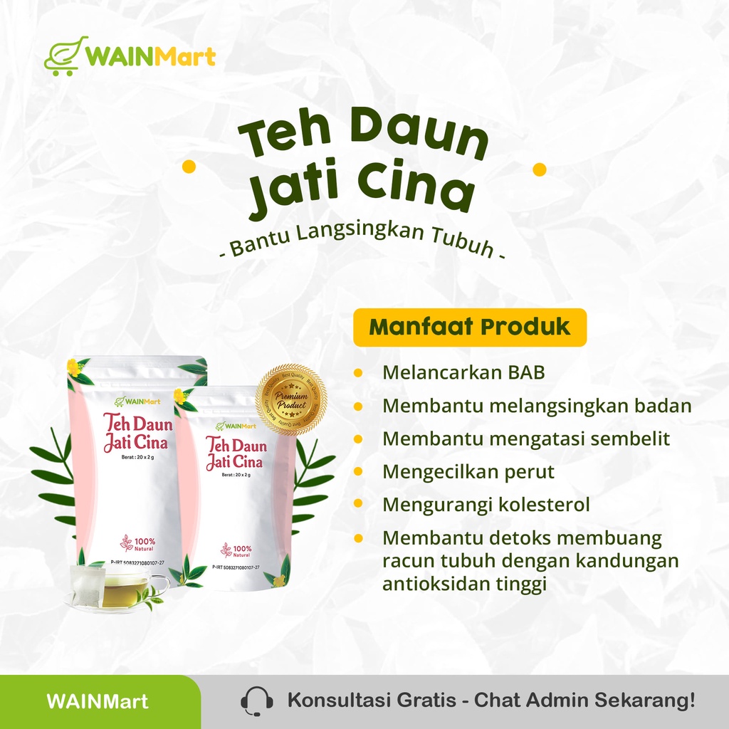 Teh Celup Jati Cina Premium Pelangsing Alami Pelangsing Herbal