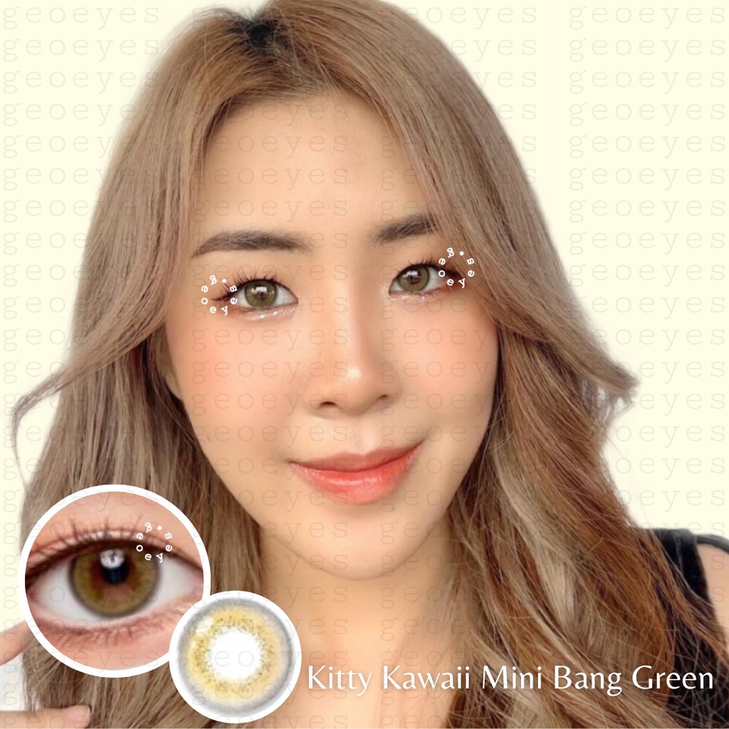 Softlens Kitty Kawaii Mini Bang - Soflen Warna Gray Brown Green bisa Minus