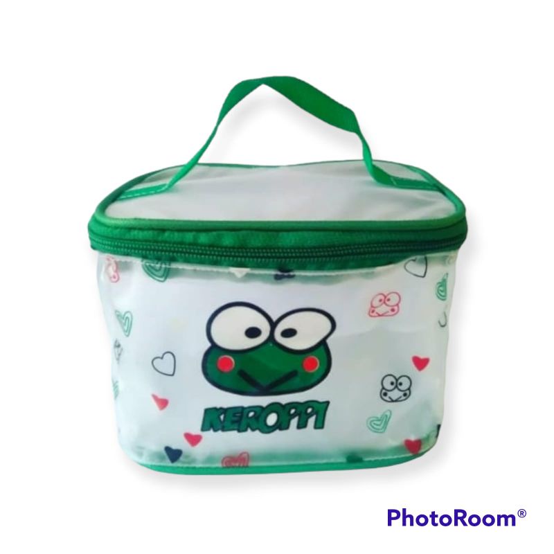 Washbag Tas Kosmetik Plastik Mika Transfaran Ukuran 17x13x12