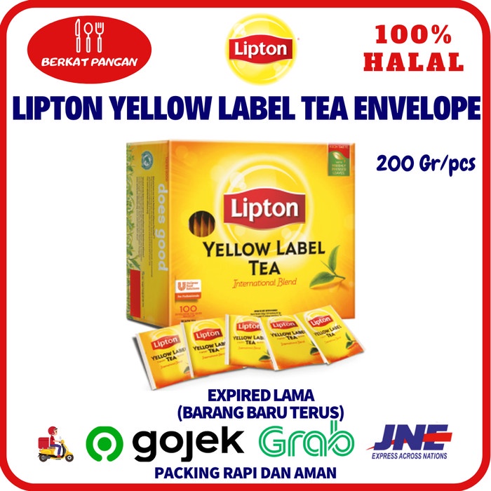 

Lipton Yellow Label 100 Tea Bag Envelope / Teh Lipton / Teh Hitam