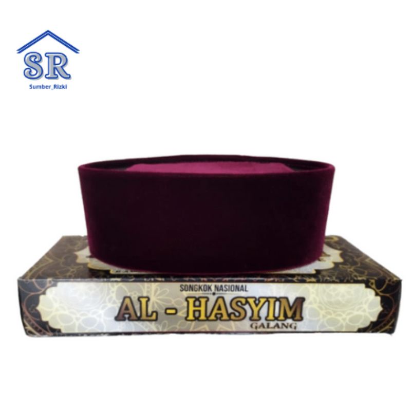 Peci Maroon Songkok Merah Maroon Pendek Tinggi 6cm/7cm/8cm Kopyah Bludru Berkuwa