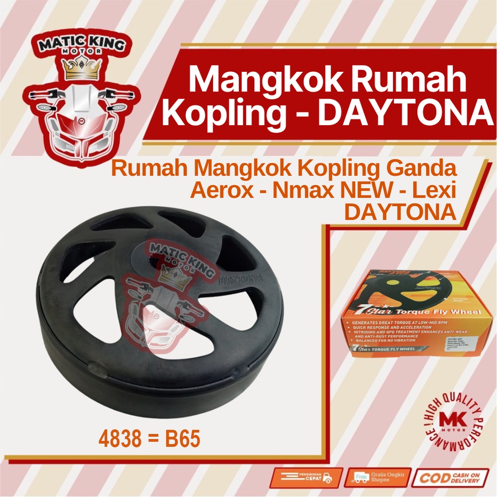 Mangkok Rumah Kampas Ganda kopling Aerox New Nmax Lexi 125 155 DAYTONA B65 4838