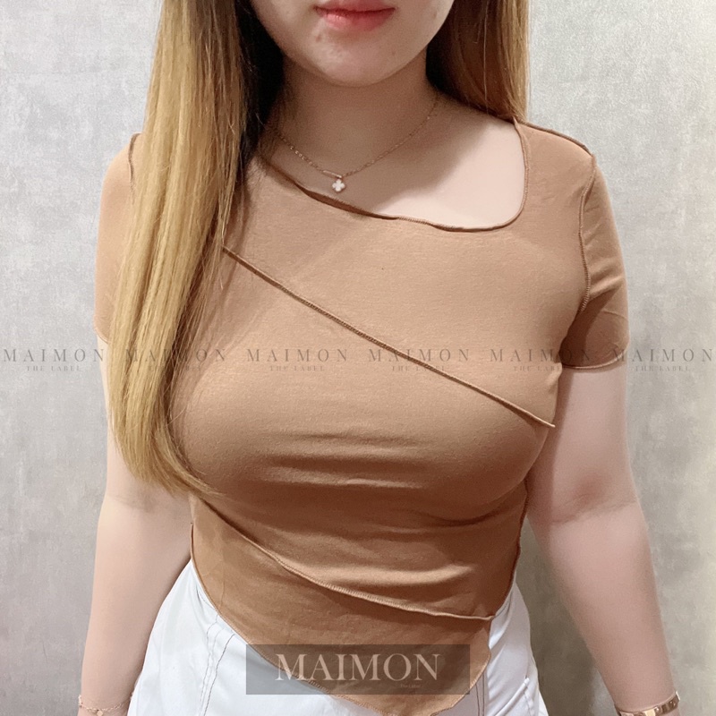 Basic Neci Asymmetric Top | Atasan Wanita Korean Fashion | Maimon Grosir