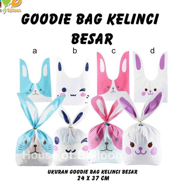

Goodie Bag Kelinci Besar 24x37 cm - Cookie Bag (Food Grade) Per 50 Pcs