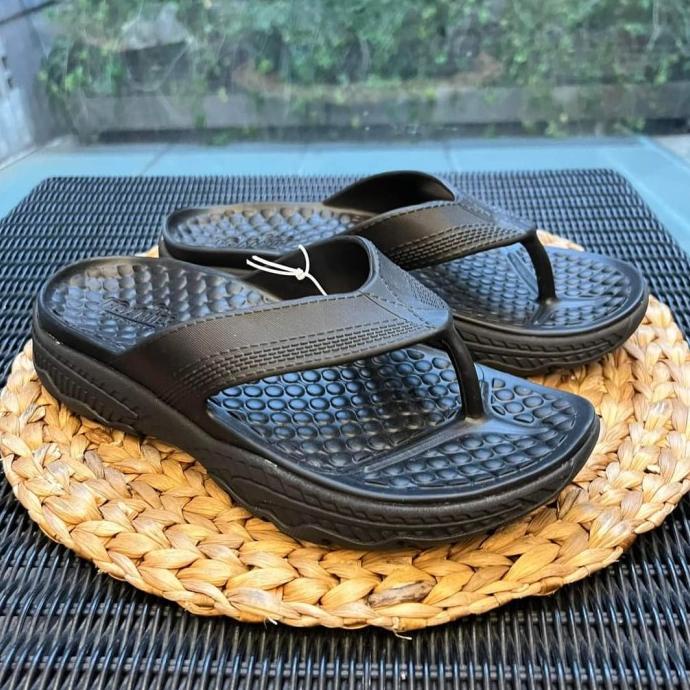Sandal Pria Skechers Ori Murah Ready Skechers Memory Foam Sandal Black