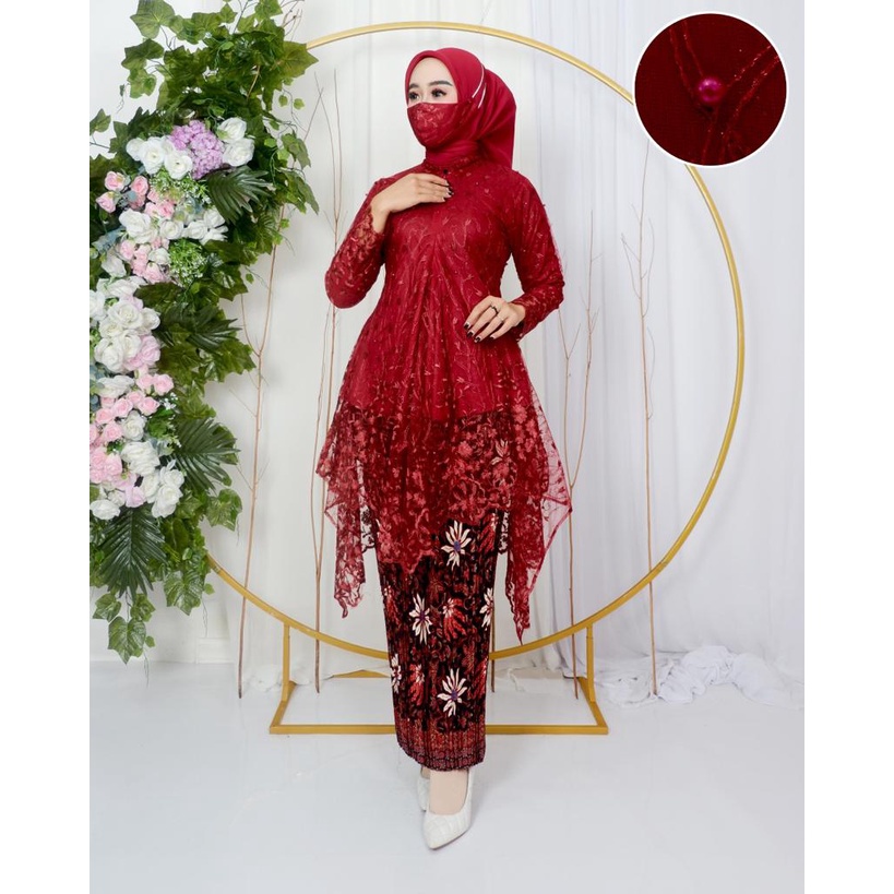 Kebaya remaja / Kebaya brukat busui / Kebaya Favorite / Baju Tunik mauri pesta pernikahan kondangan lamaran wisuda