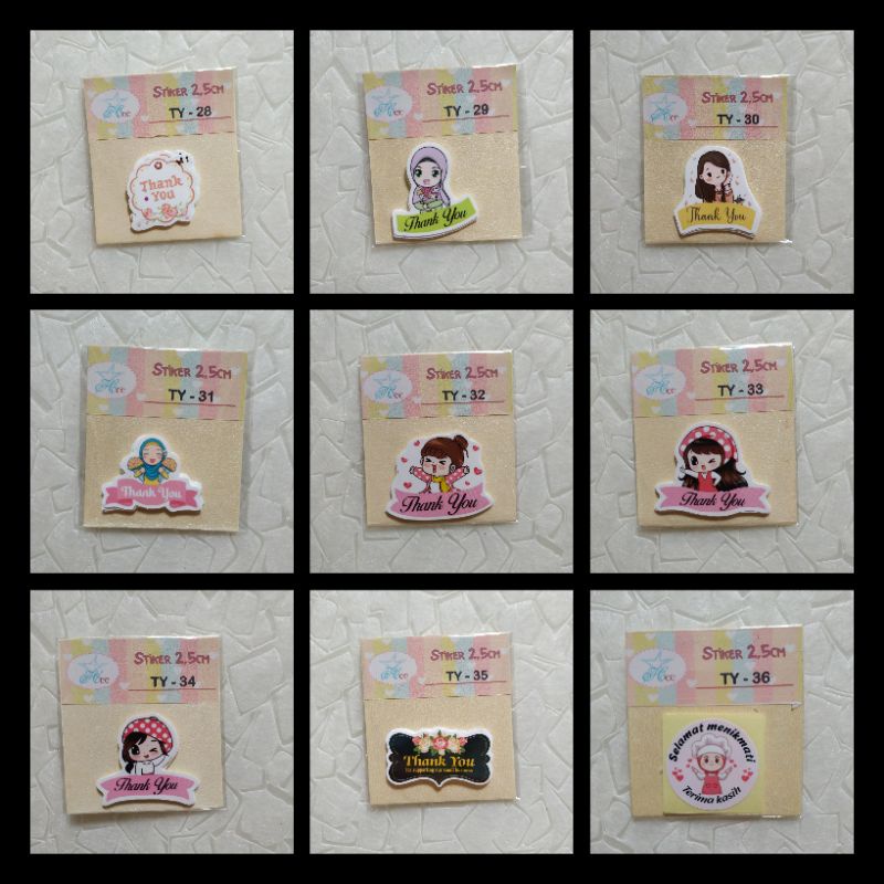 

Stiker 2.5 cm isi 10 selamat menikmati terima kasih
