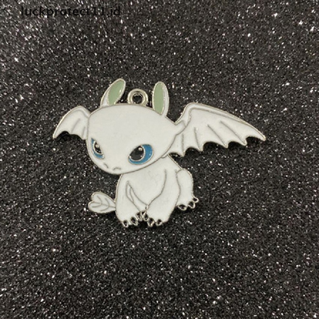 Kalung Liontin Kartun Naga Ganda Warna Hitam Dan Putih Untuk Pasangan