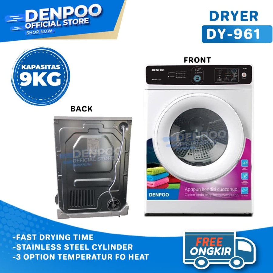 Ay00 DENPOO Mesin Pengering Laundry Pakaian Dryer - DY 961