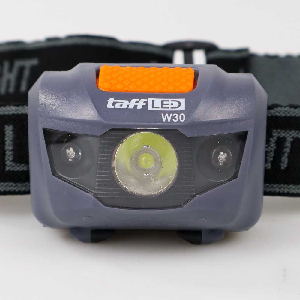 TaffLED Headlamp LED Flashlight White and Red Light Waterproof - W30