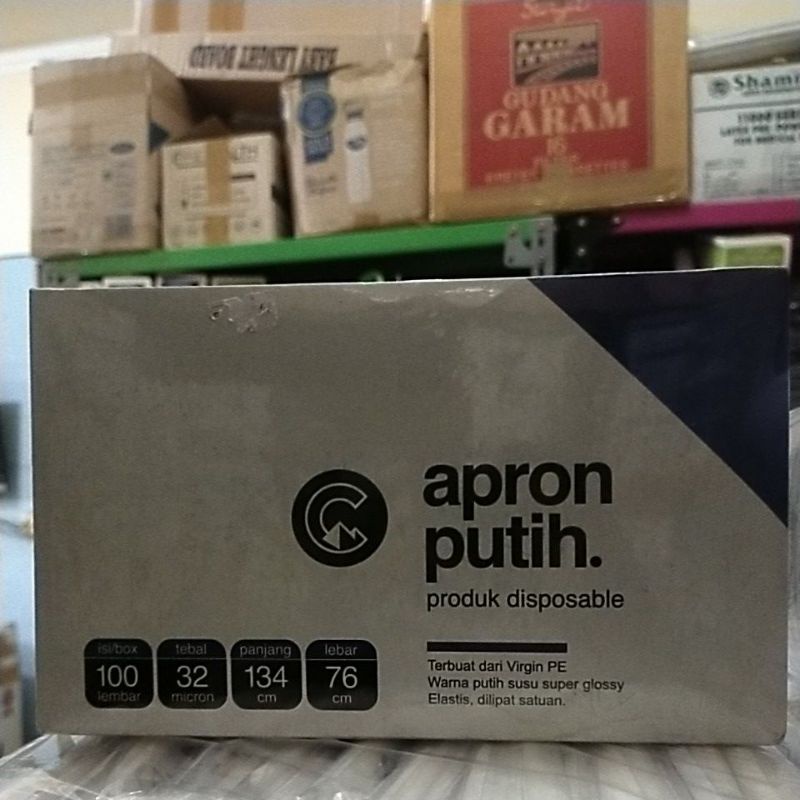 apron putih/celemek