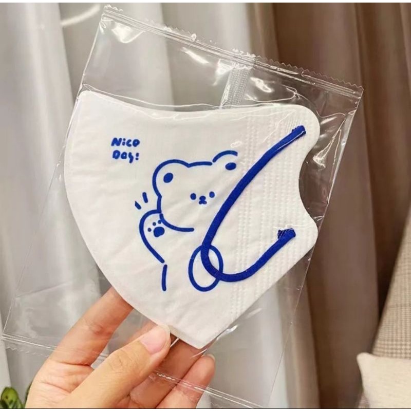 [READY STOCK] MASKER BUILD JAKAPAN PUTTHA / BIU KLEIN BLUE BEAR MASK 3D / KINNPORSCHE KP / MASKER LU