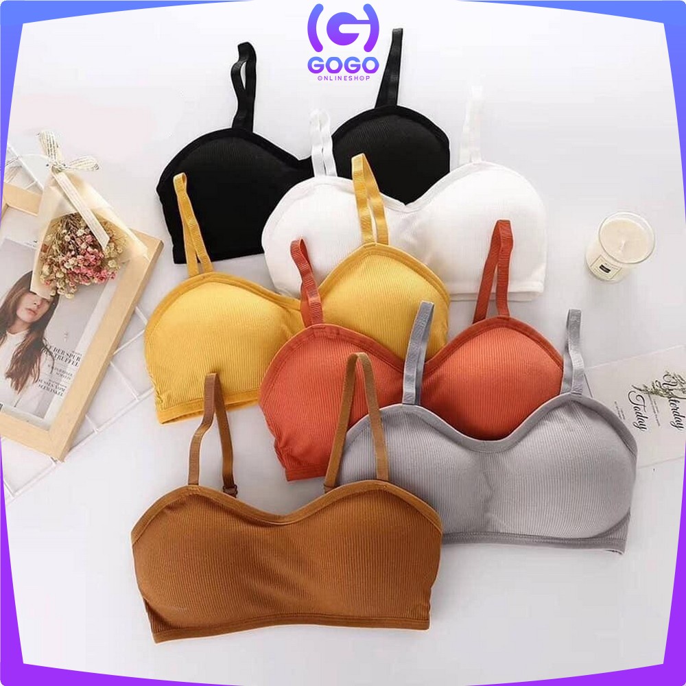 GOGO-P46-49 Pakaian Dalam Wanita Bra Renda Bralette Lace / Bra Crop Top Sport Bra Push Up Tanpa Kawat