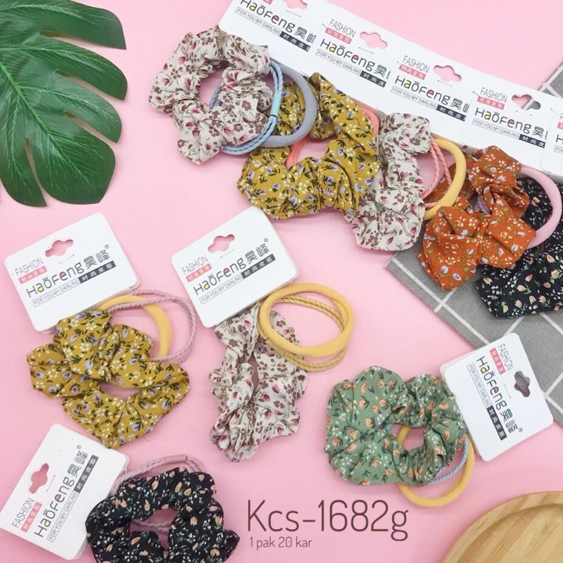 IKAT RAMBUT SCRUNCHIE KOREA STYLE / KUNCIRAN RAMBUT SCRUNCHIE MODEL KOREAN / IKAT CEPOL RAMBUT