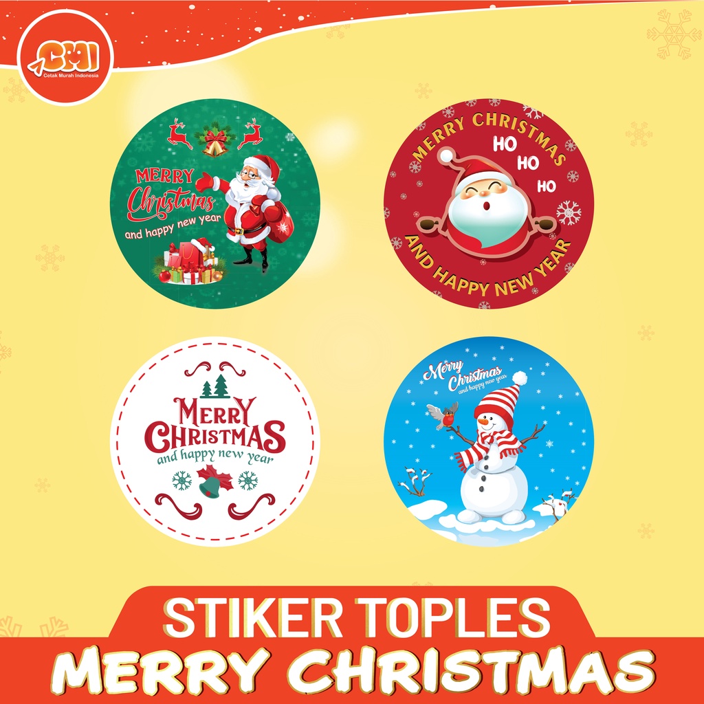 

STIKER TOPLES NATAL / STIKER MERRY CHRISTMAS