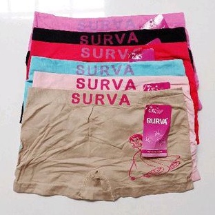Celana dalam wanita model boxer rajut halus melar muat jumbo size celana pendek camisole dalaman