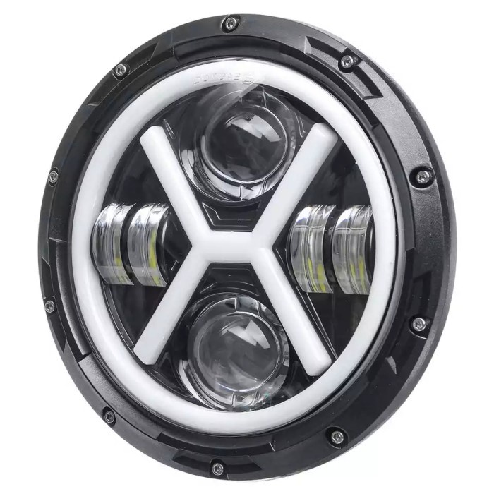 Lampu head lamp motor dan mobil daymaker 7 inch 15 LED
