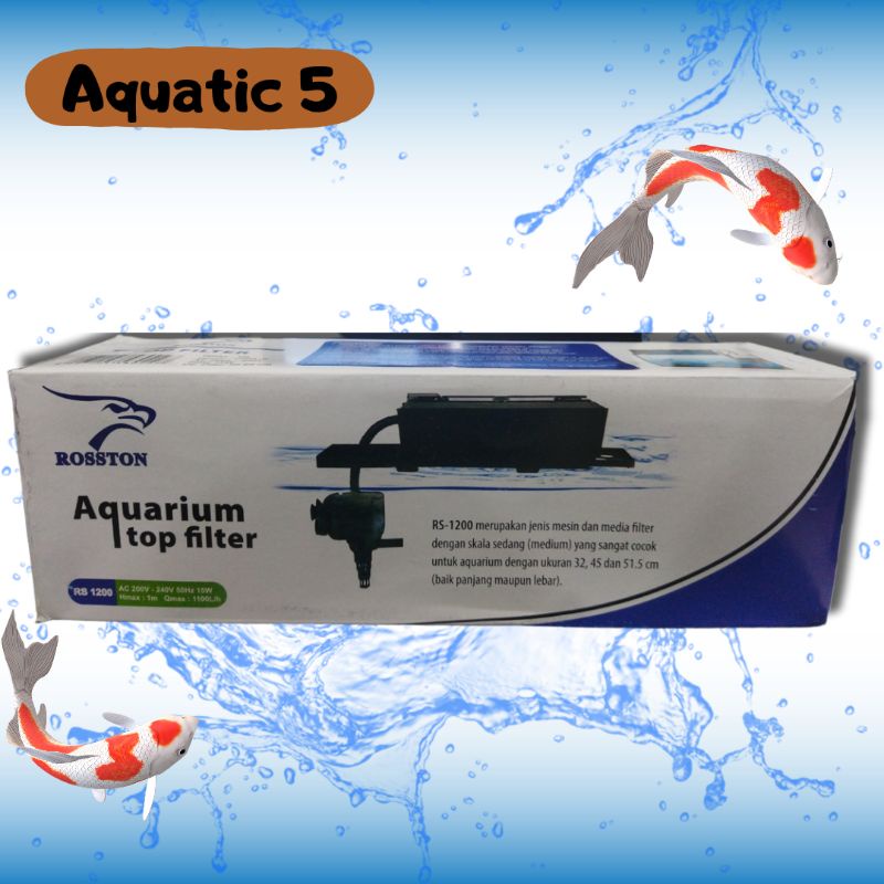 Box filter lengkap aquarium ROSSTON Top filter 3 in 1