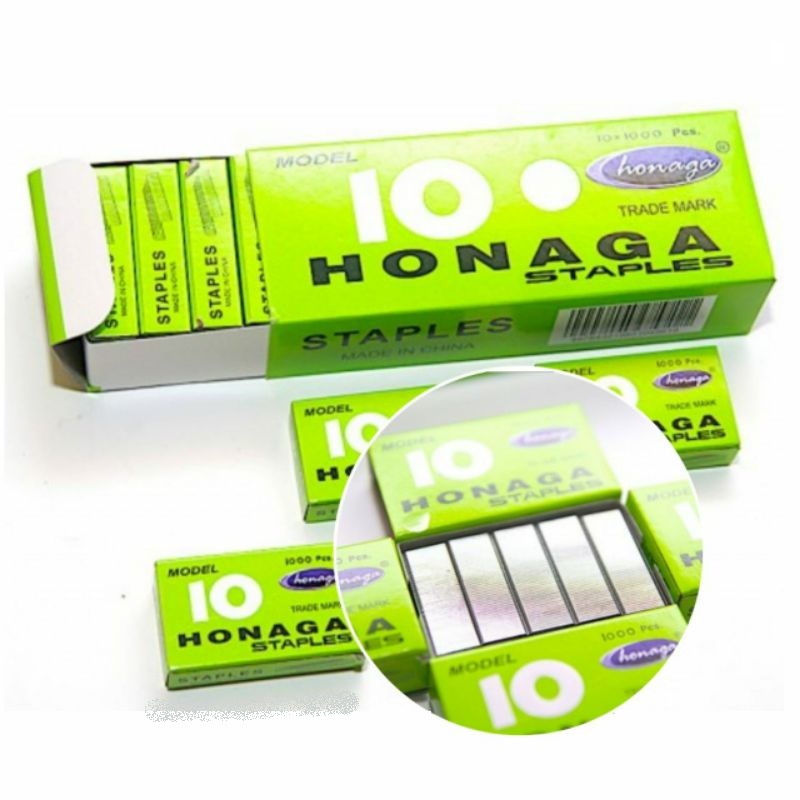 

✔️Isi Staples HONAGA no. 10 warna Hijau