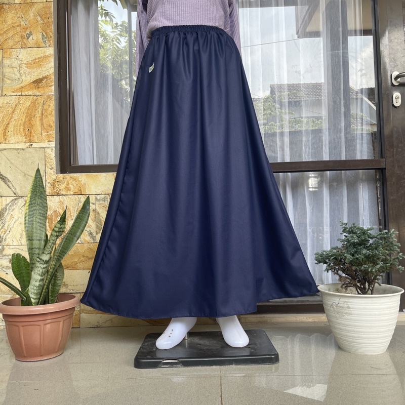 Rok A Line Polos bahan Toyobo fodu by riZAru