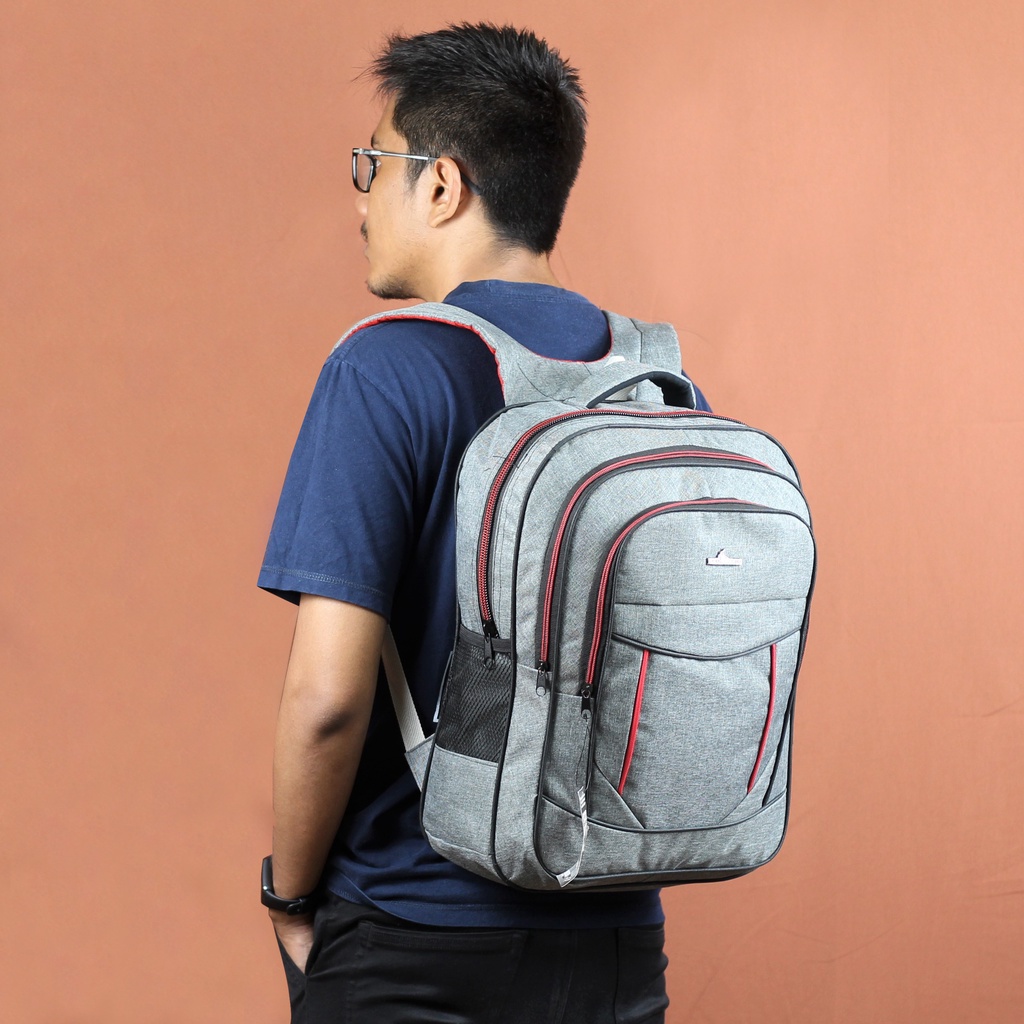 Tas Gendong Polo Ardo Denim Backpack Cowok SMP SMA Keren Bahan Tebal Berkualitas Awet