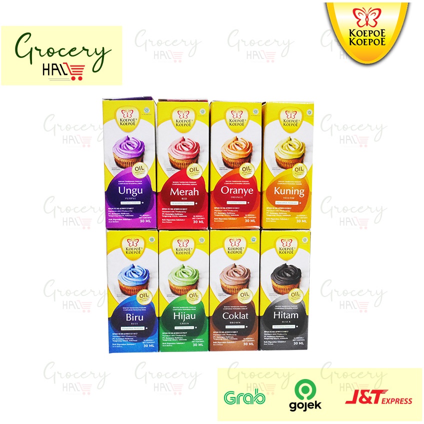 

KOEPOE OIL BASED WATER COLOUR 30 ML - PEWARNA MAKANAN