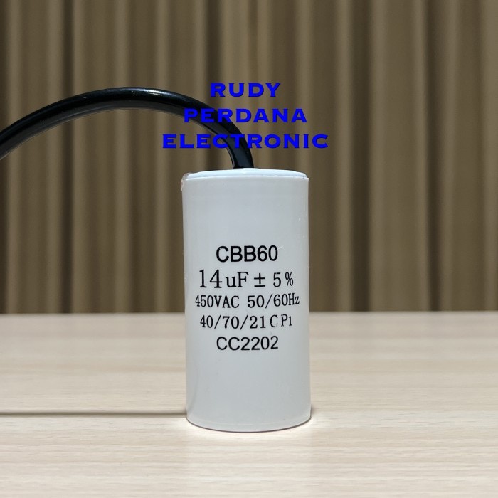 KAPASITOR BULAT POMPA AIR 14UF 450V 14 UF 450 VOLT CBB60 2
