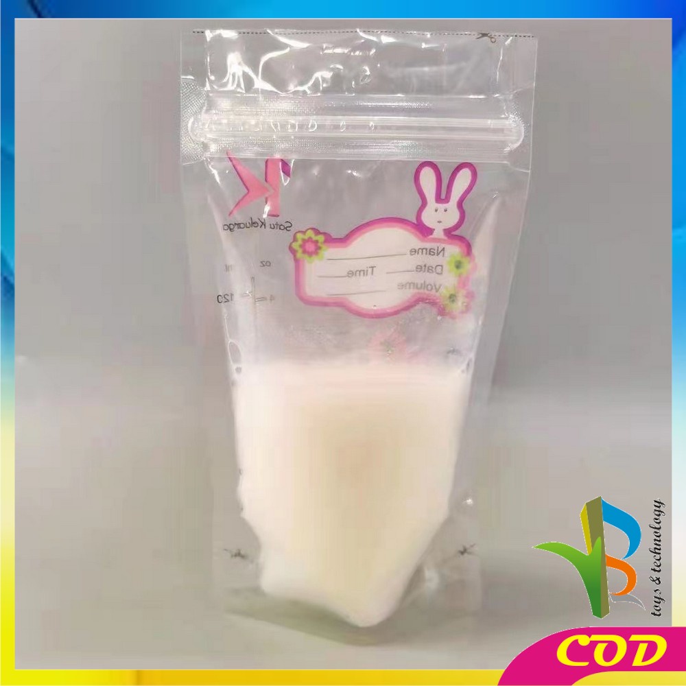 RB-C264 Kantong Asi 120ml Isi 30 dengan THERMAL SENSOR Plastik Asi Breastmilk Storage Bag BPA FREE