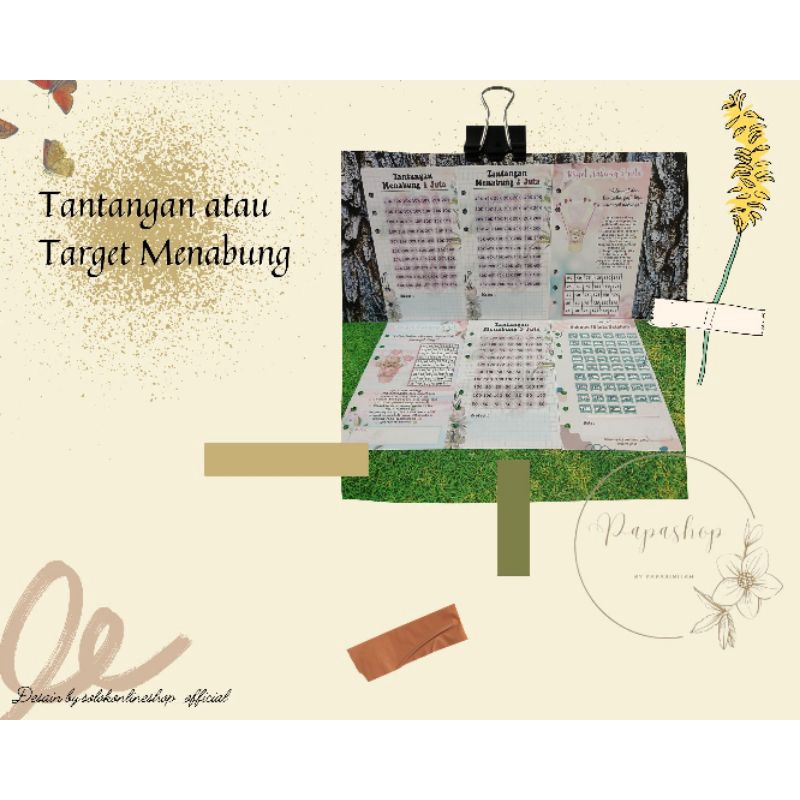 

Kertas Binder A6 "Tantangan atau Target Menabung" (Harga 1 Lembar)