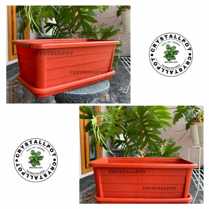 pot bunga kotak besar VIENNA(greenleaf) panjang 47cm