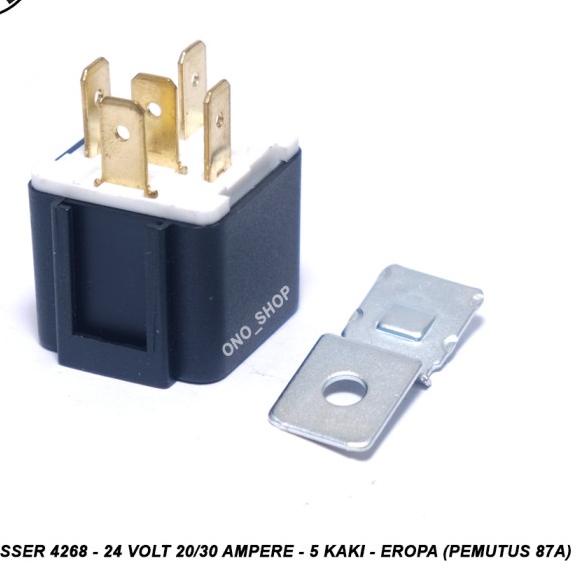 Relay Flosser 24 Volt 20/30 Ampere 5 Kaki - 4268 Eropa - Plus Pemutus