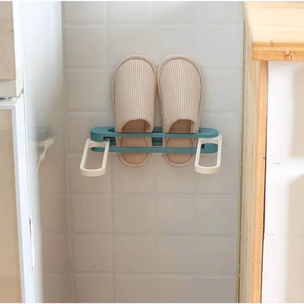 Rak Sandal Dinding Gantung Tempel Lipat - Rak Gantung Handuk Kamar Mandi / Rak Jemuran Sandal Tempel Minimalis RANDOM