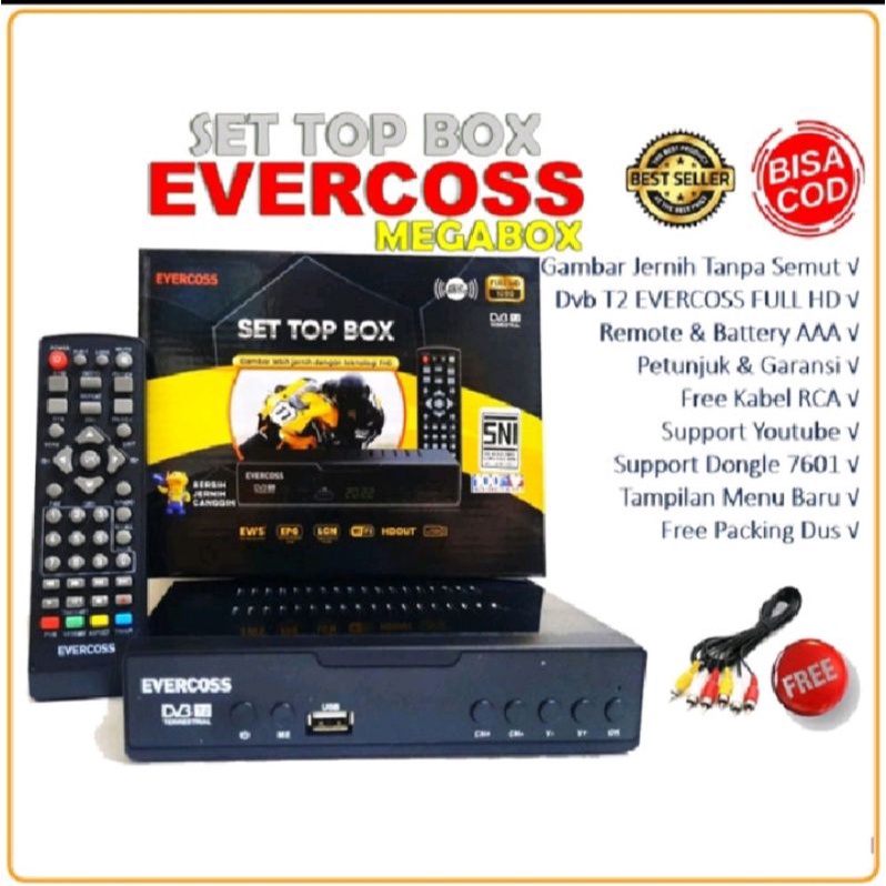 STB SET TOP BOX EVERCOSS MAX/PRIME