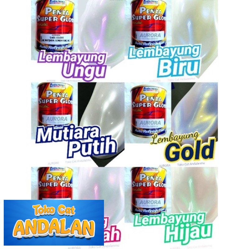 Cat Penta Super Gloss Mutiara Lembayung Metalik 200ml Duco Semprot Motor Mobil Sepeda Ungu Purple Vi