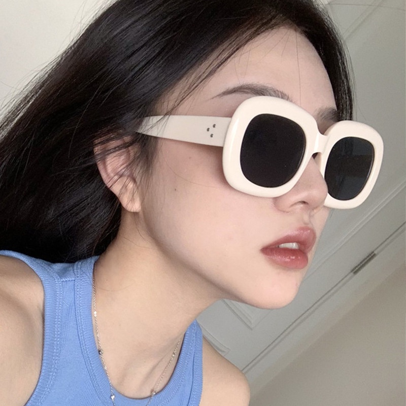 Kacamata Sunglass Bentuk Elips Gaya Harajuku