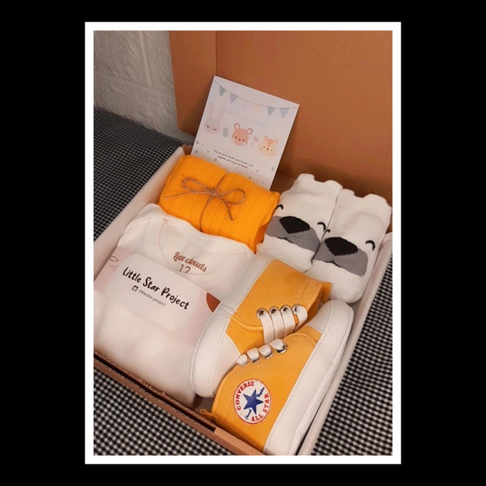 

(COD) Hampers Baby New Born Paket Basic | Baby Gift Set | Kado Lahiran - Basic Yellow