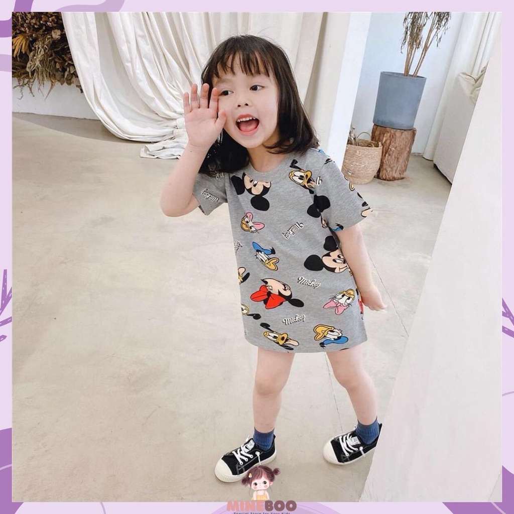 mineboo - DRESS MKY AND FRIEND EBV 1-9tahun Baju anak Perempuan Motik Minne Lucu Kaos Dress/dress pesta/gaun anak import