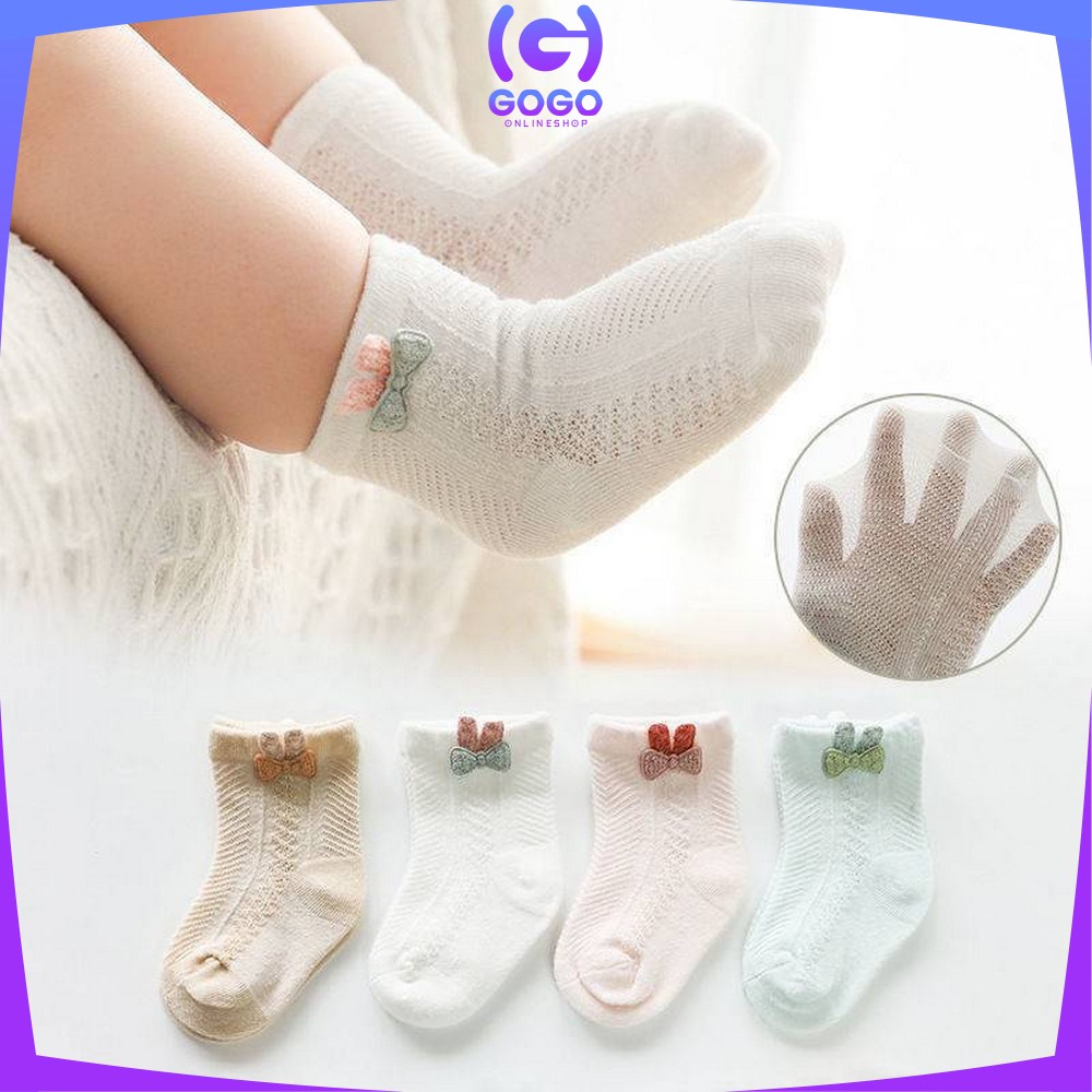 GOGO-P214 Kaos Kaki Anak Balita Gemoy Motif Kelinci Kaus Kaki Baby Unisex Anti Slip Bahan Katun Elastis Baby Socks