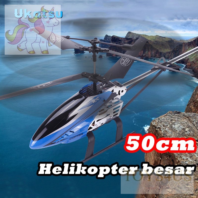 Toys4Us - Ukatsu Helikopter Remote Control Besar 3,5 Channel Bahan Paduan RC Helikopter Giroskop Baw