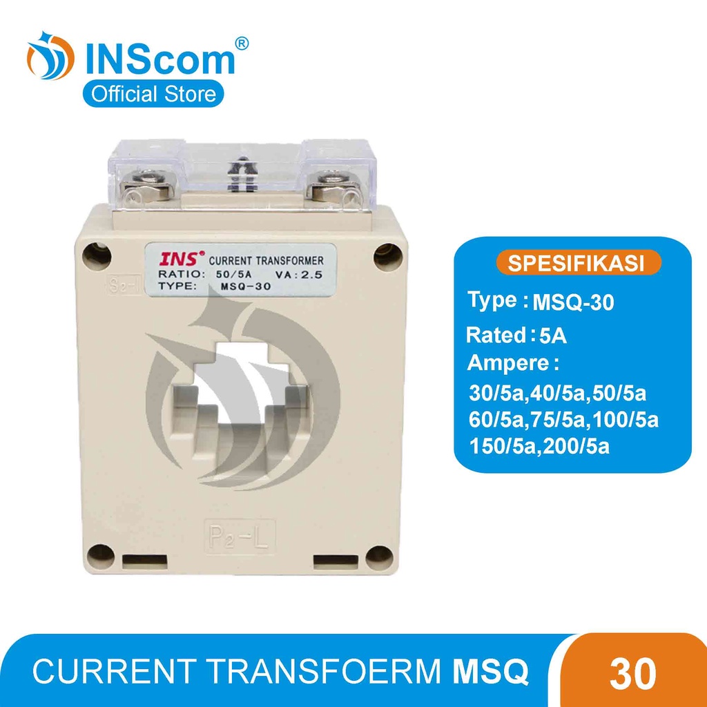 CURRENT TRANSFORMER MSQ-30 / CT 30/5A - 200/5A INSCOM