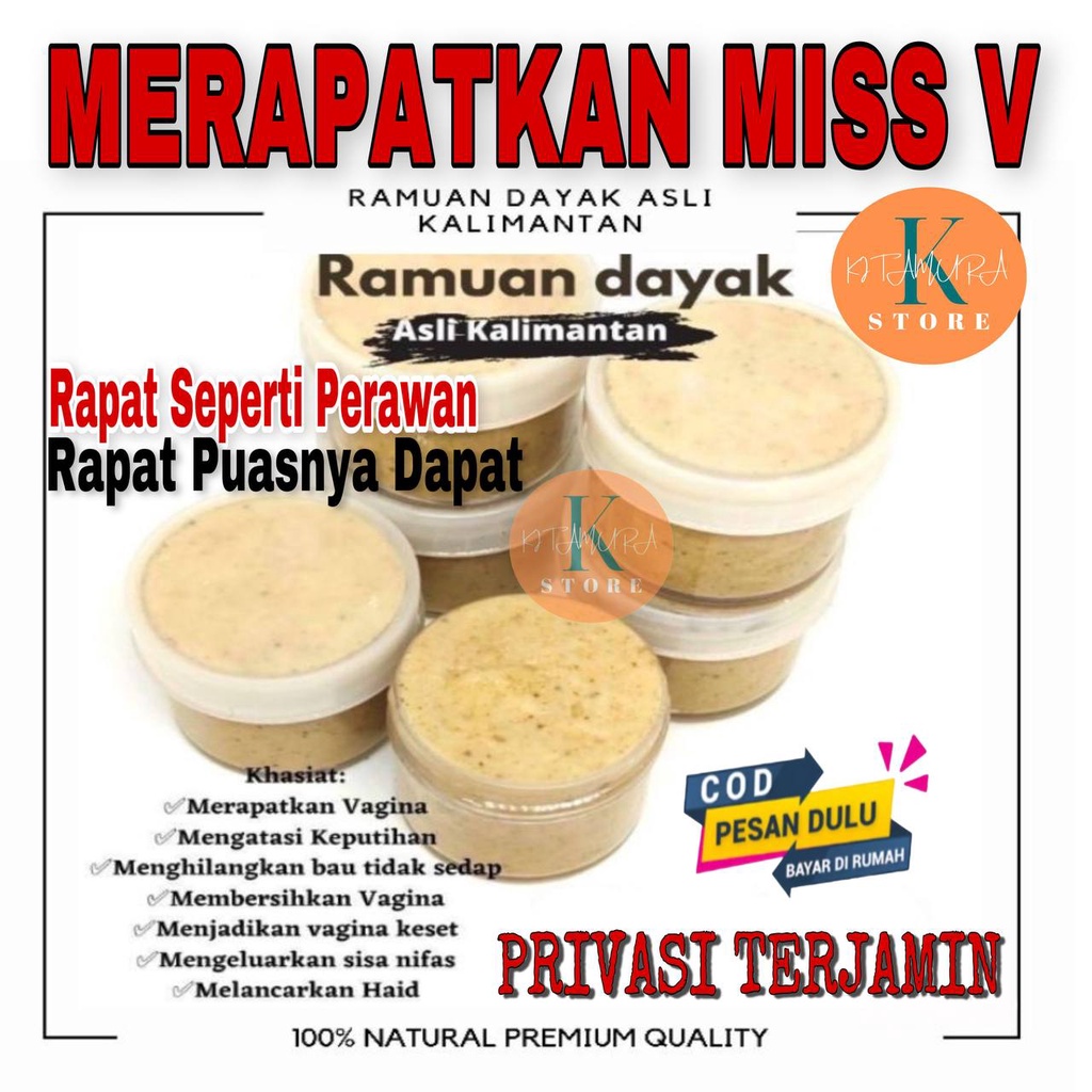 COD(BELI 10 BONUS 1) RAMUAN DAYAK KALIMANTAN PERAPAT MISS V Perapat Mis V Ramuan Dayak perapet misv serbuk bujang dayak bikin rapet sekali oles