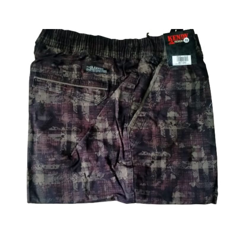 celana kendi katun motif pendek